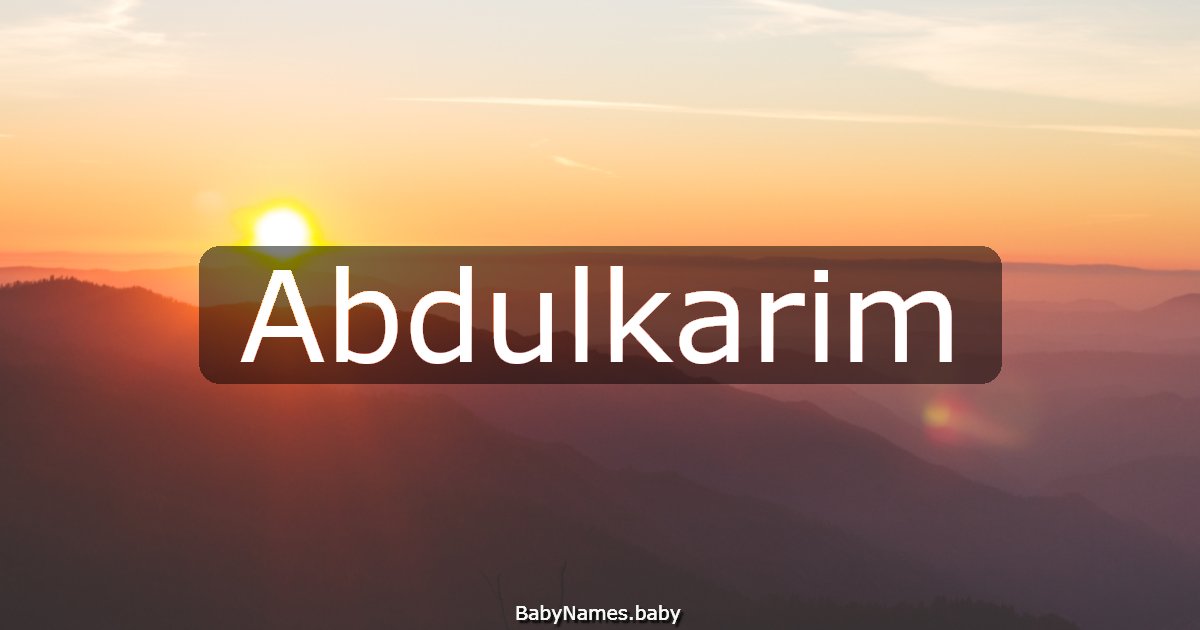 Abdulkarim