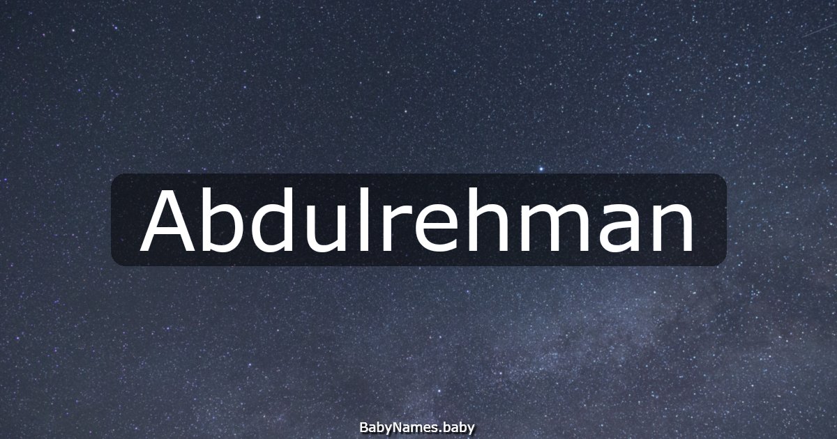 Abdulrehman