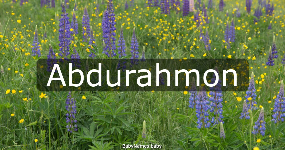 Abdurahmon