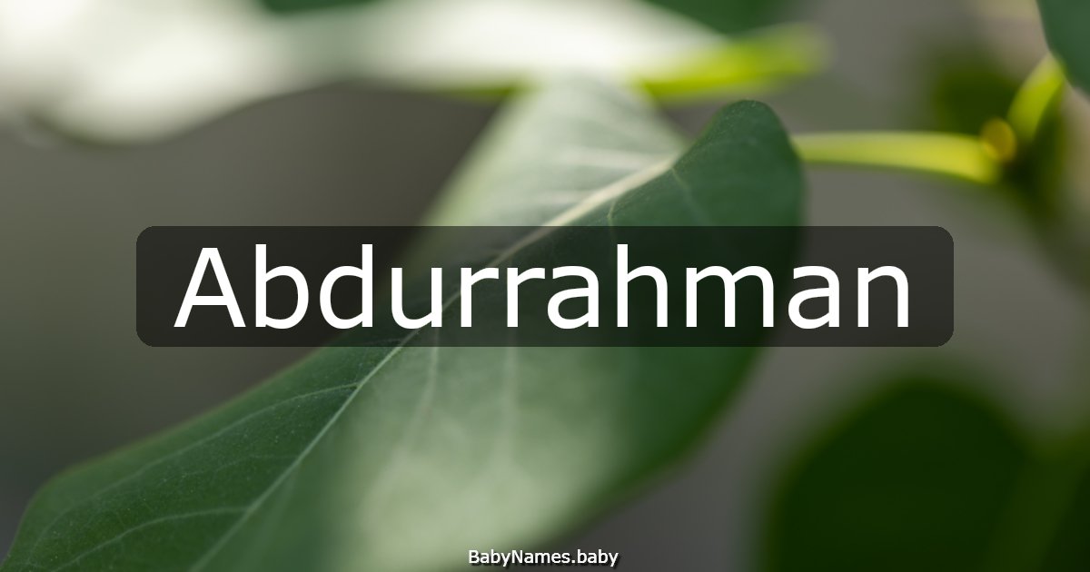 Abdurrahman