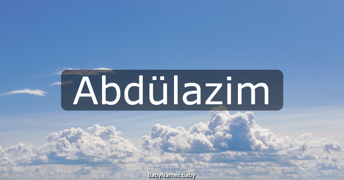 Abdülazim