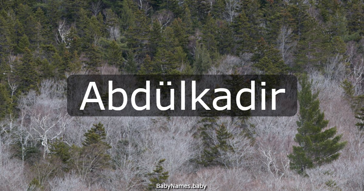 Abdülkadir