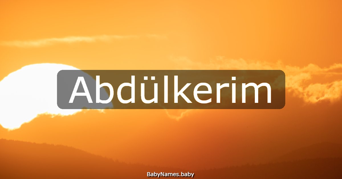 Abdülkerim
