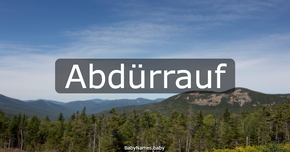 Abdürrauf