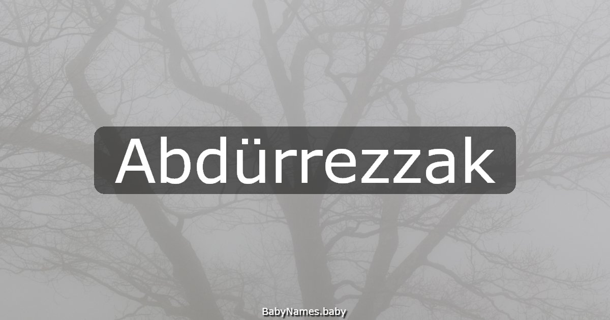 Abdürrezzak
