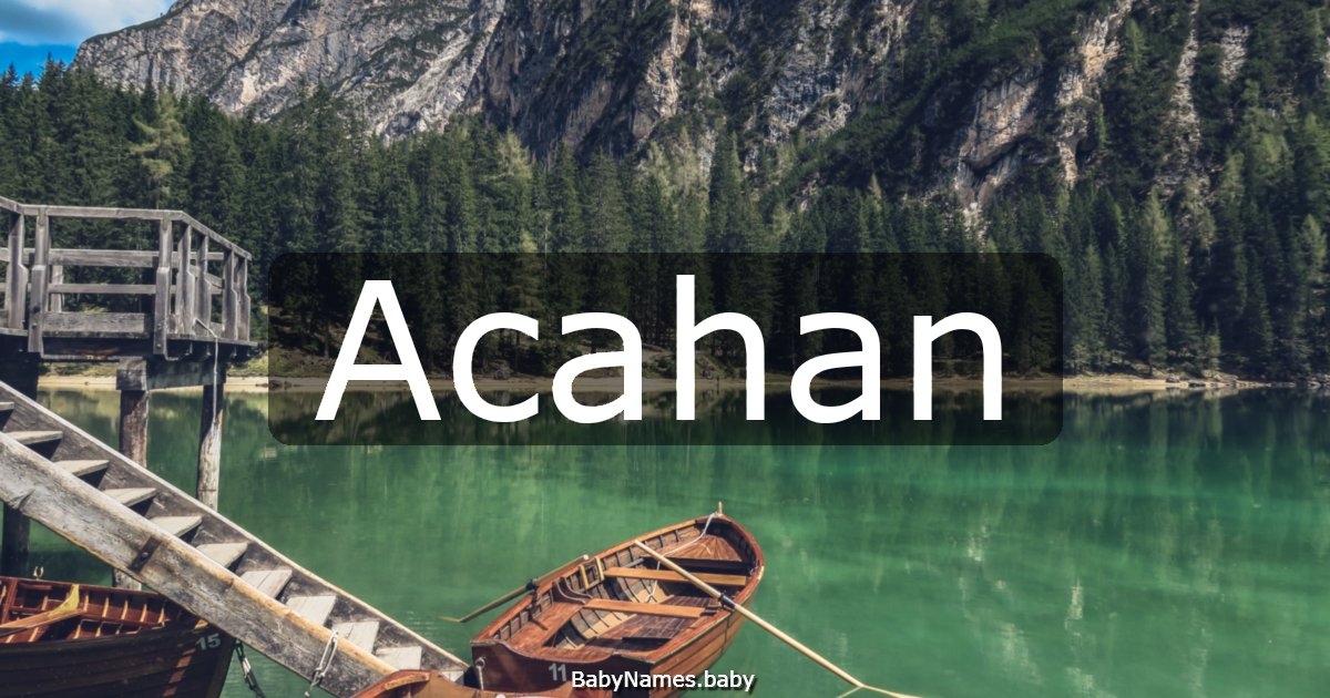 Acahan