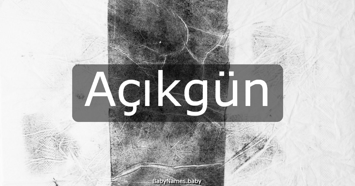 Açıkgün