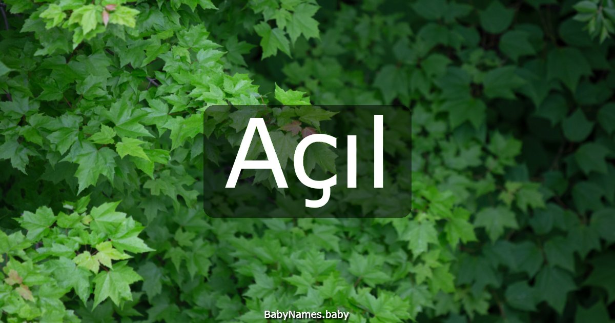 Açıl