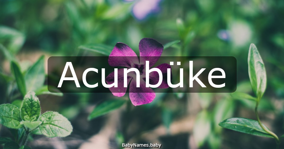 Acunbüke