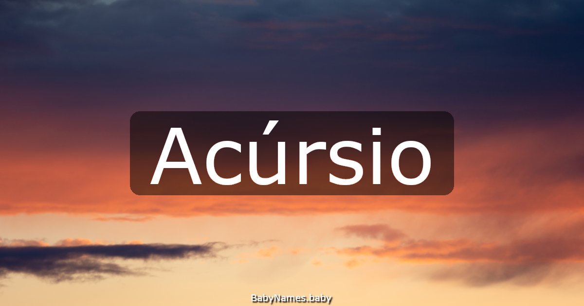 Acúrsio