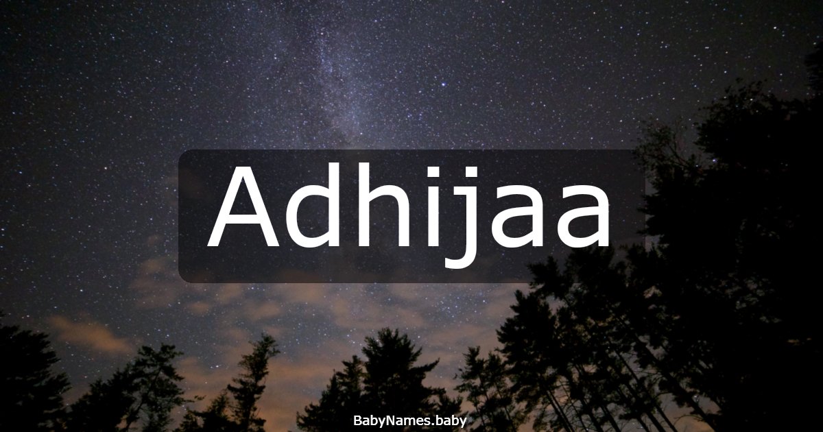 Adhijaa