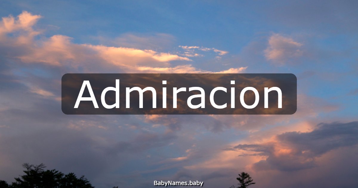 Admiracion