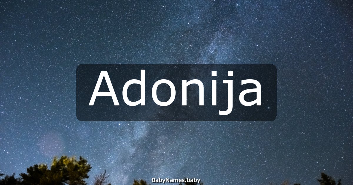 Adonija