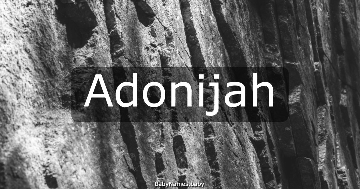 Adonijah