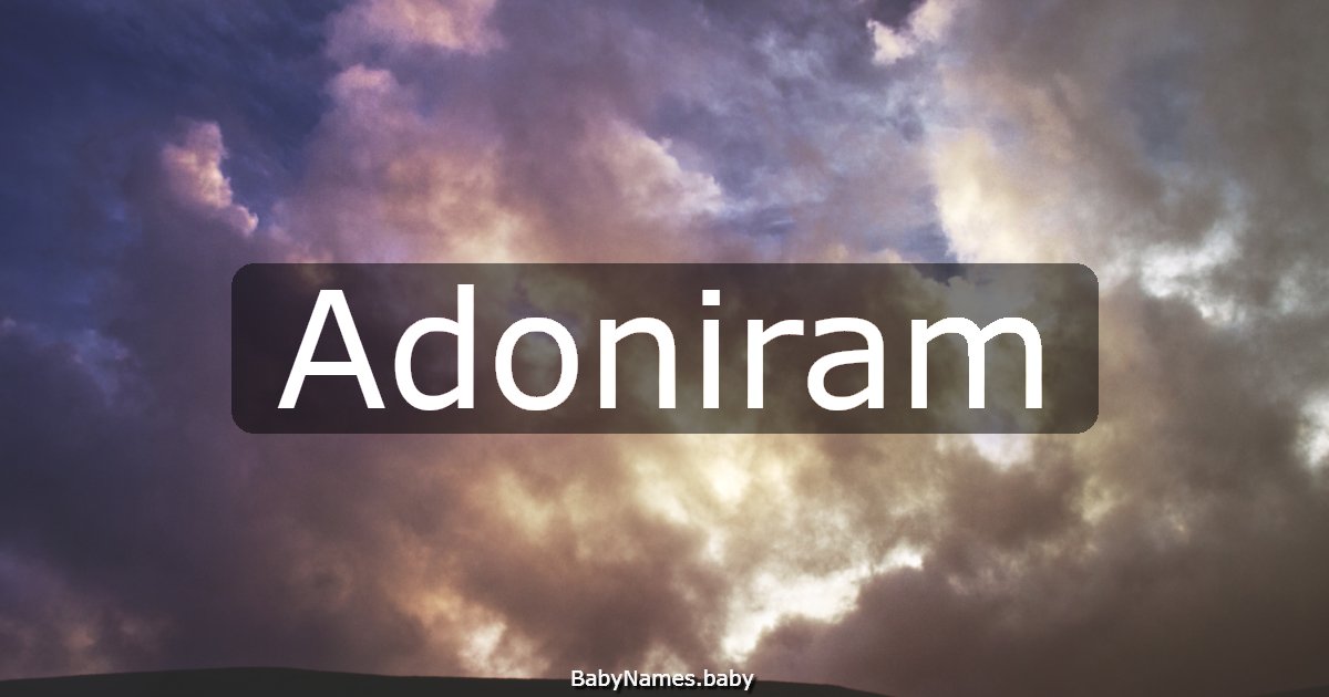 Adoniram