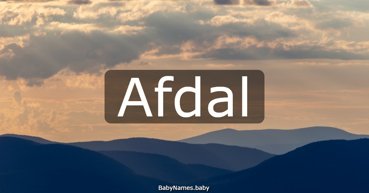Afdal