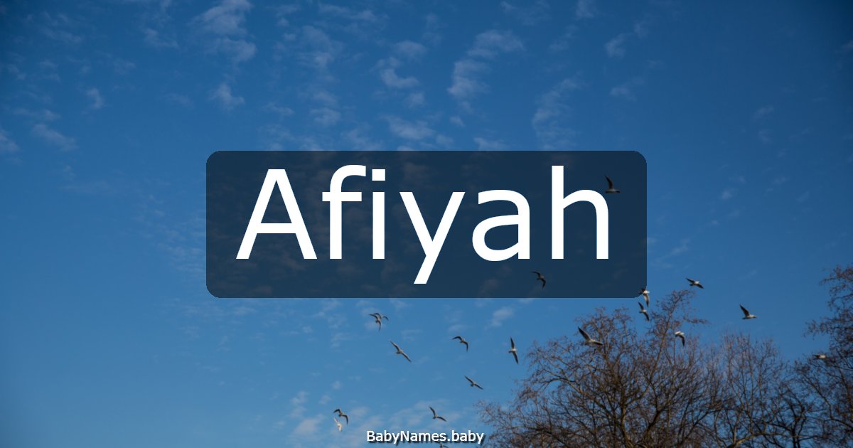 Afiyah