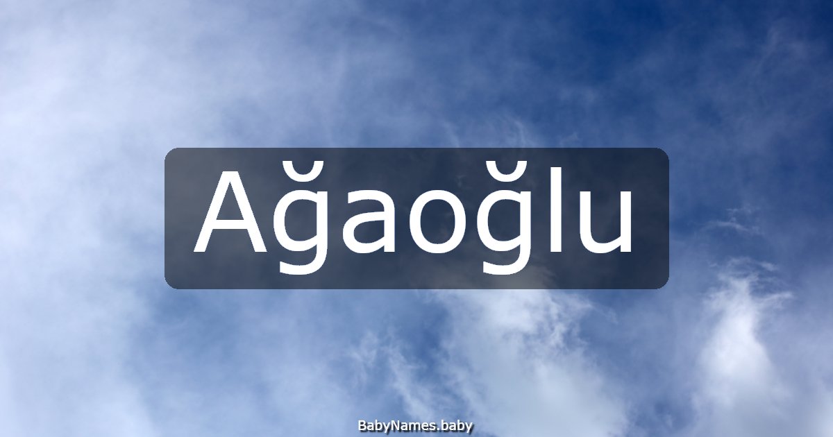 Ağaoğlu