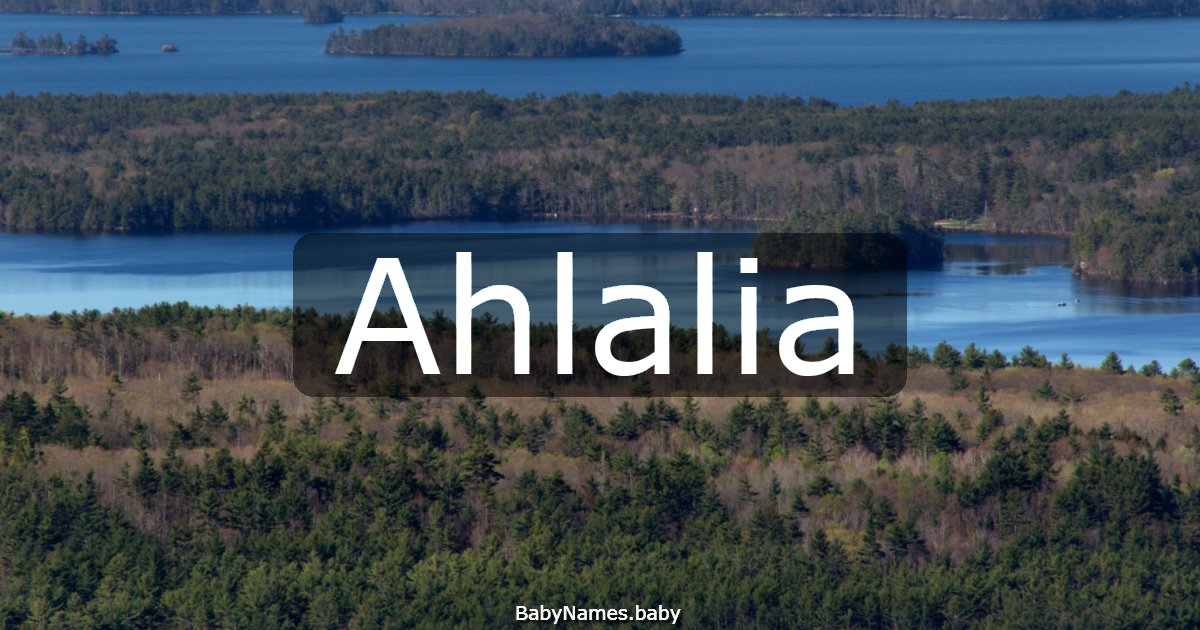 Ahlalia