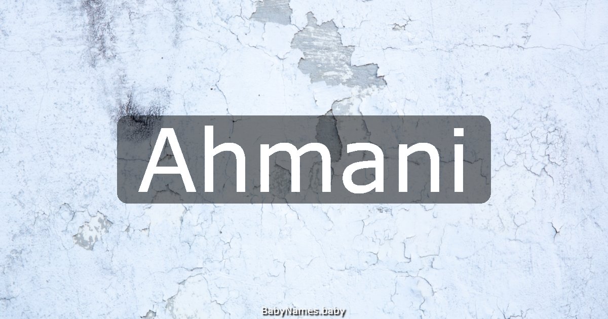 Ahmani