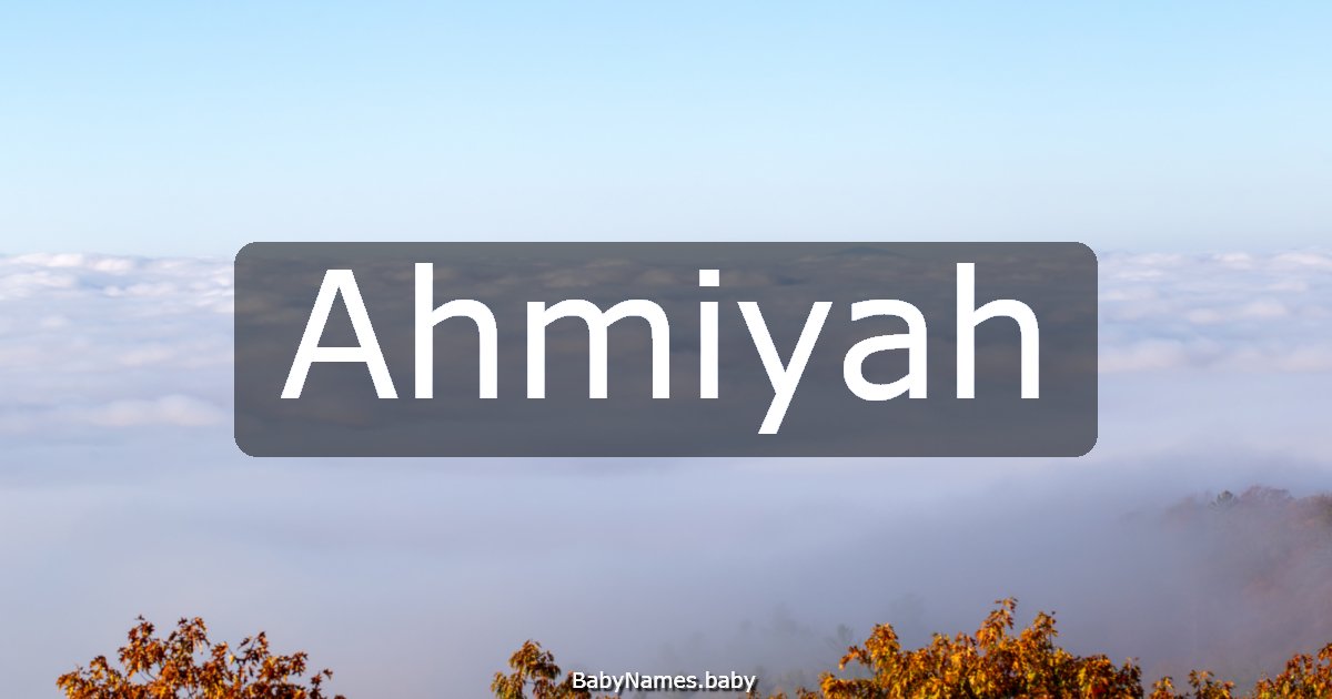 Ahmiyah