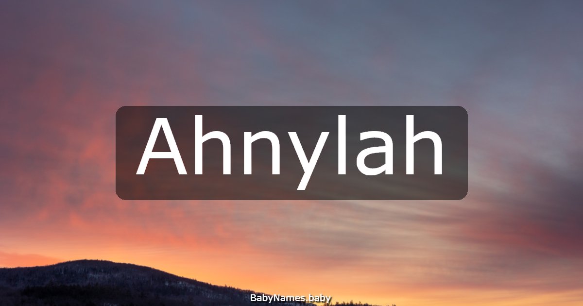 Ahnylah