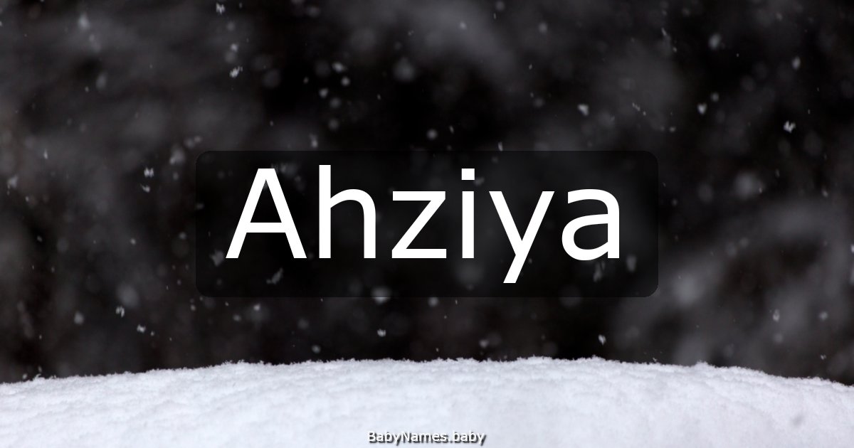 Ahziya