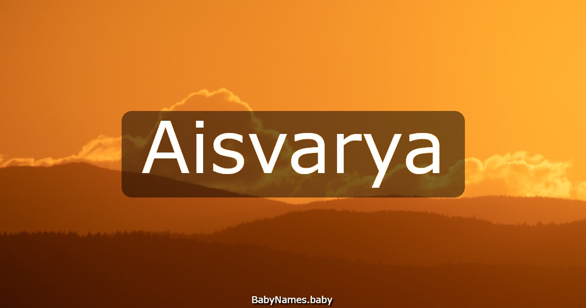 Aisvarya