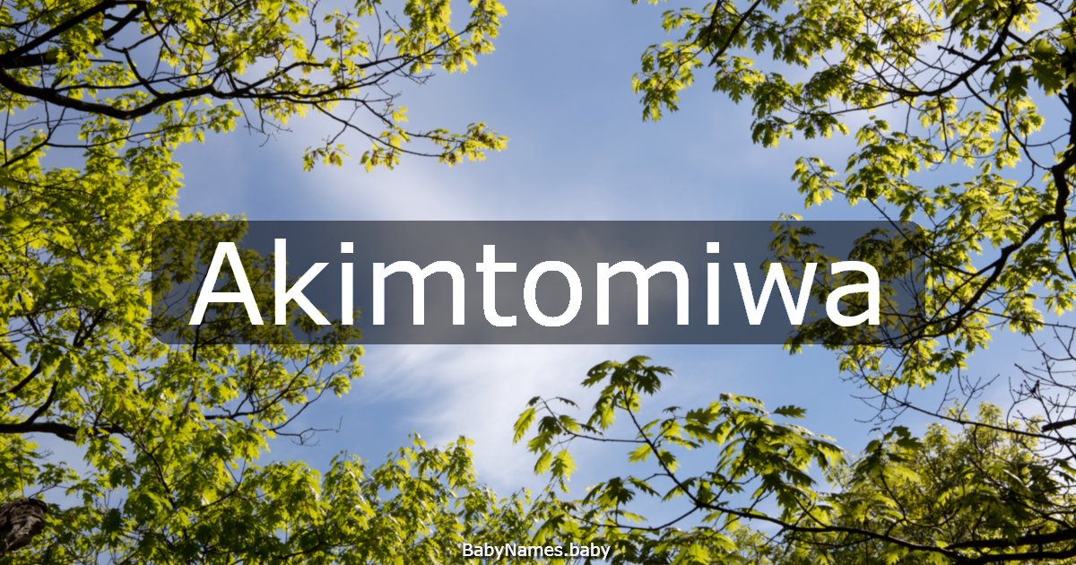 Akimtomiwa