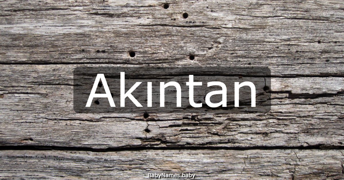 Akıntan