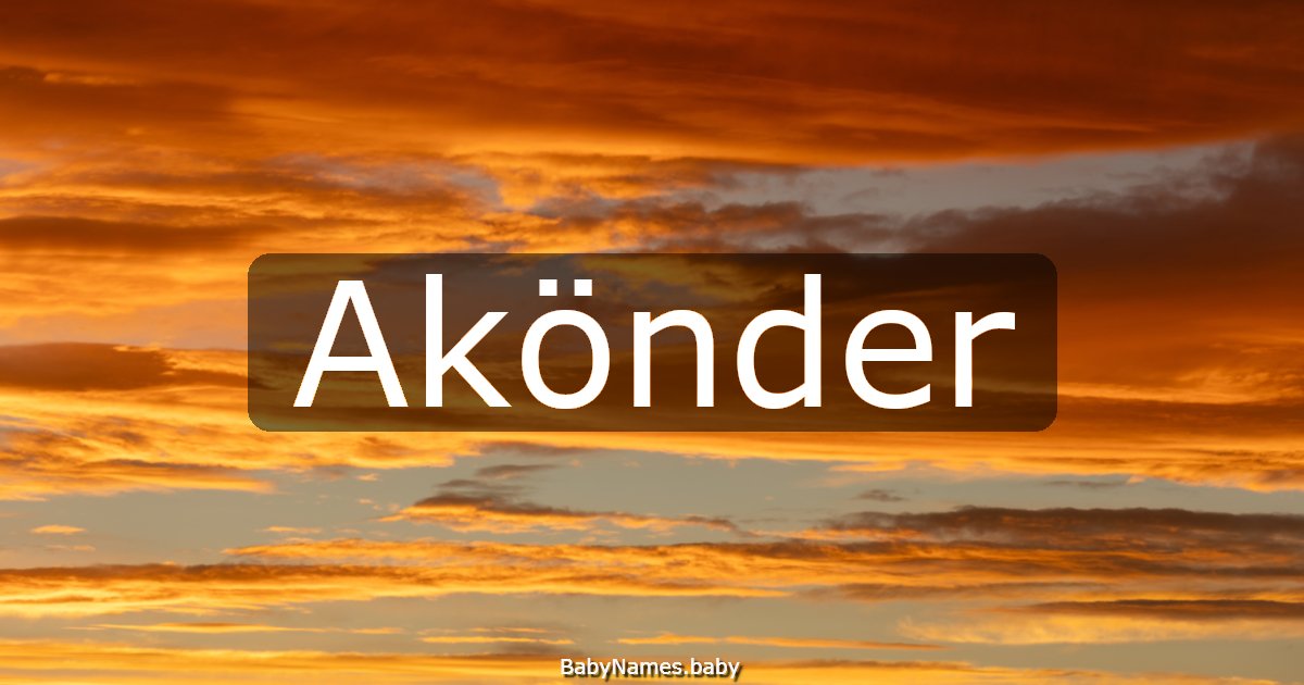 Akönder