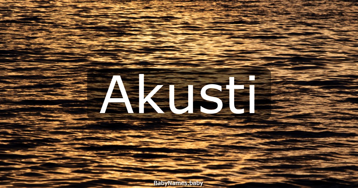 Akusti