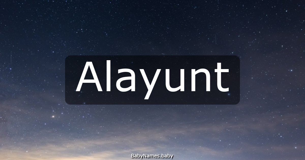 Alayunt