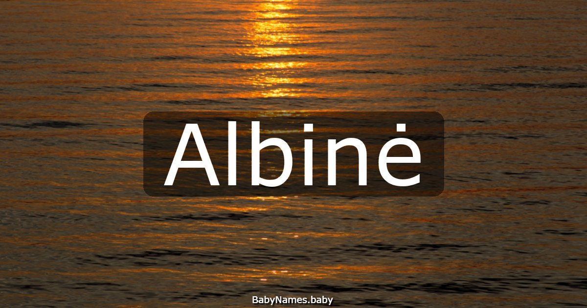 Albinė