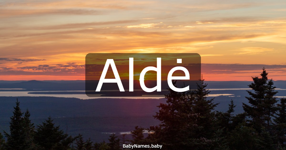 Aldė