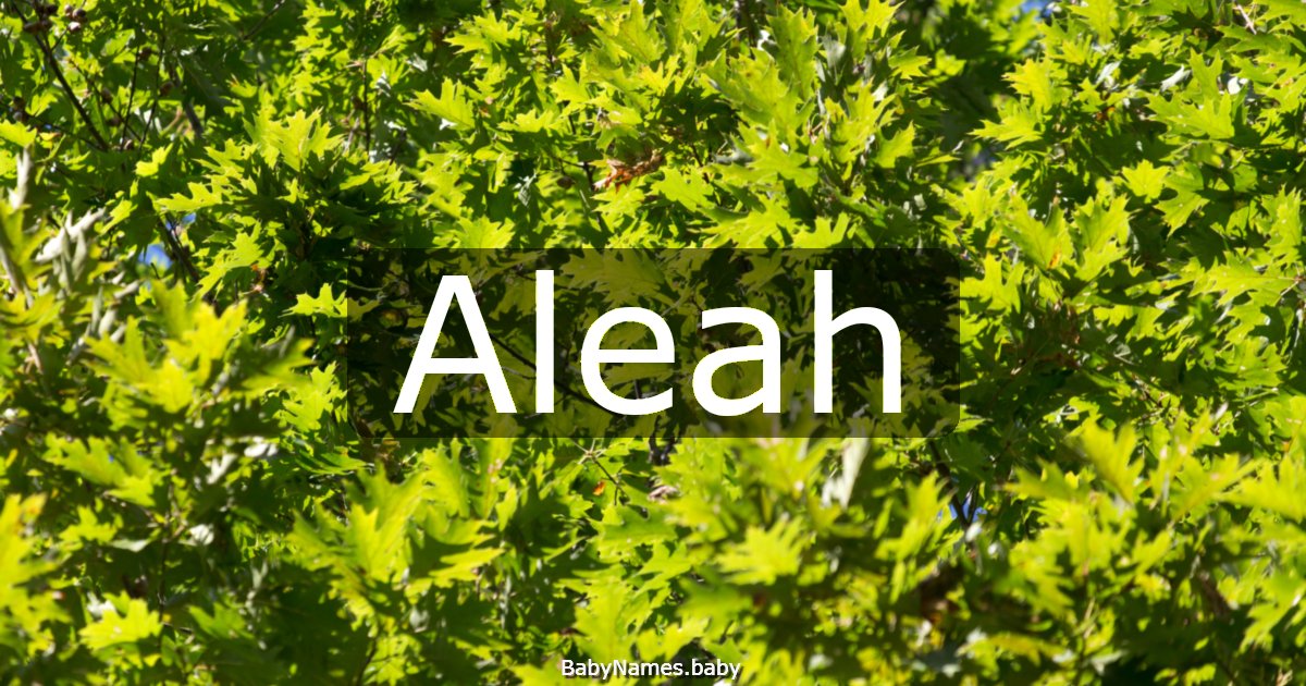 Aleah