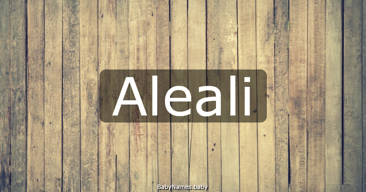 Aleali