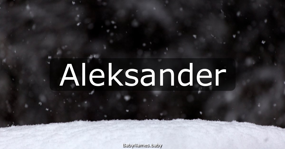 Aleksander
