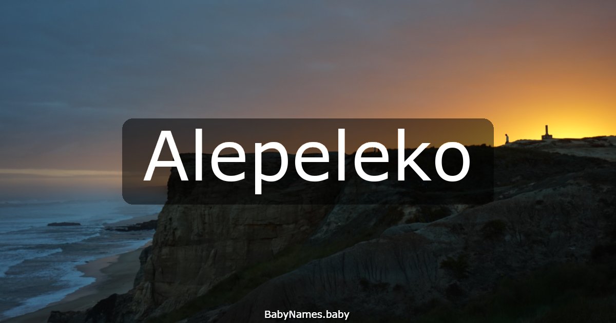 Alepeleko