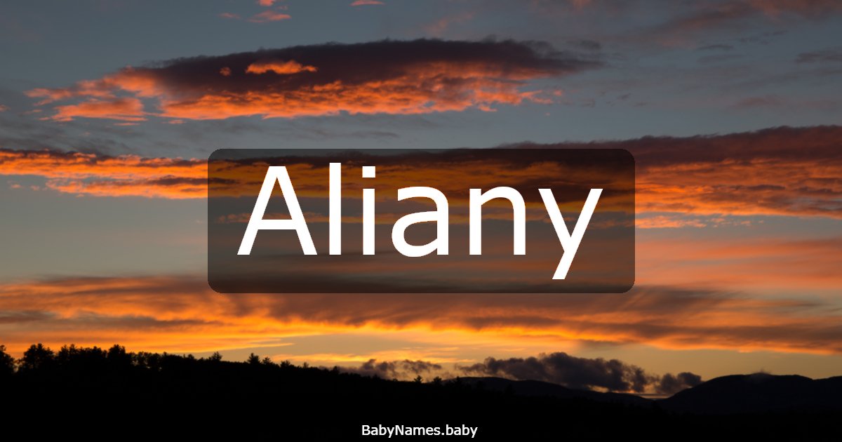 Aliany