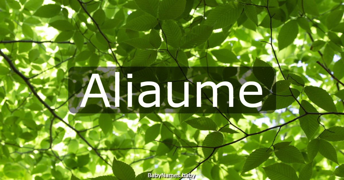Aliaume