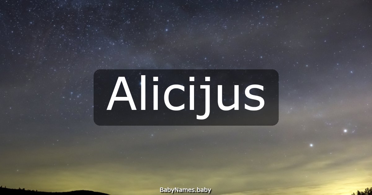 Alicijus
