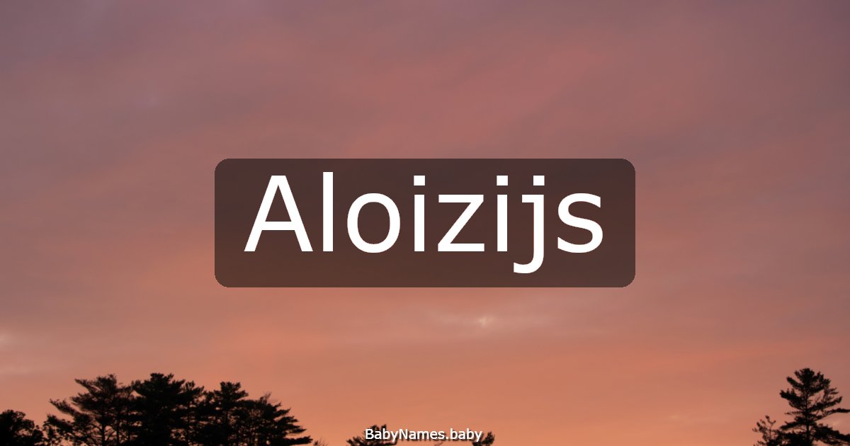 Aloizijs