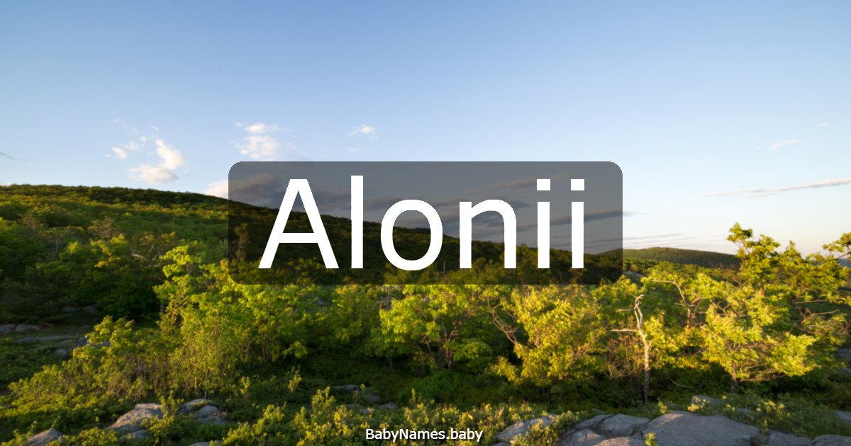 Alonii