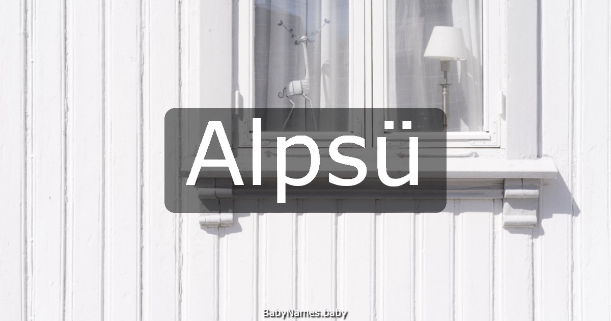 Alpsü
