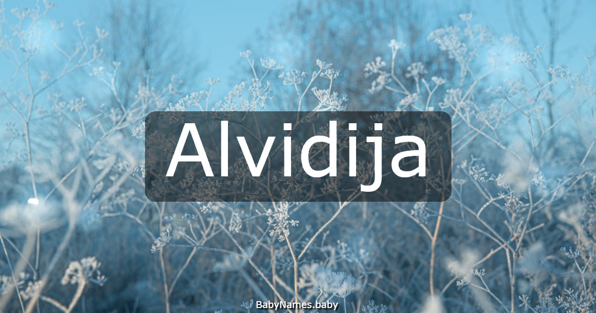 Alvidija