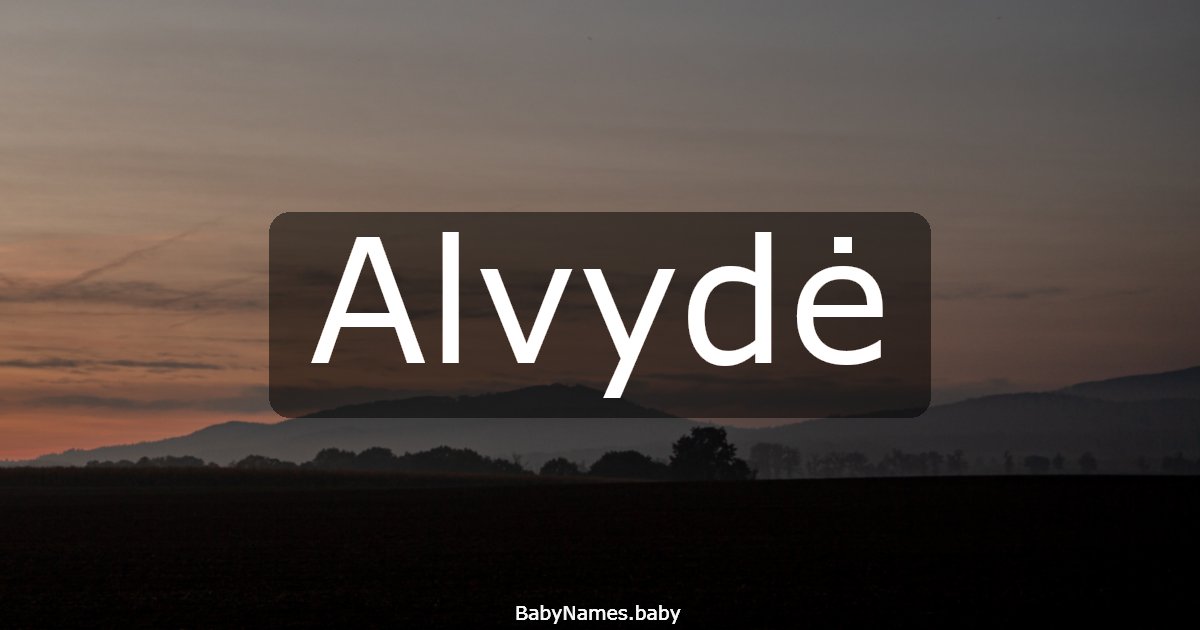Alvydė