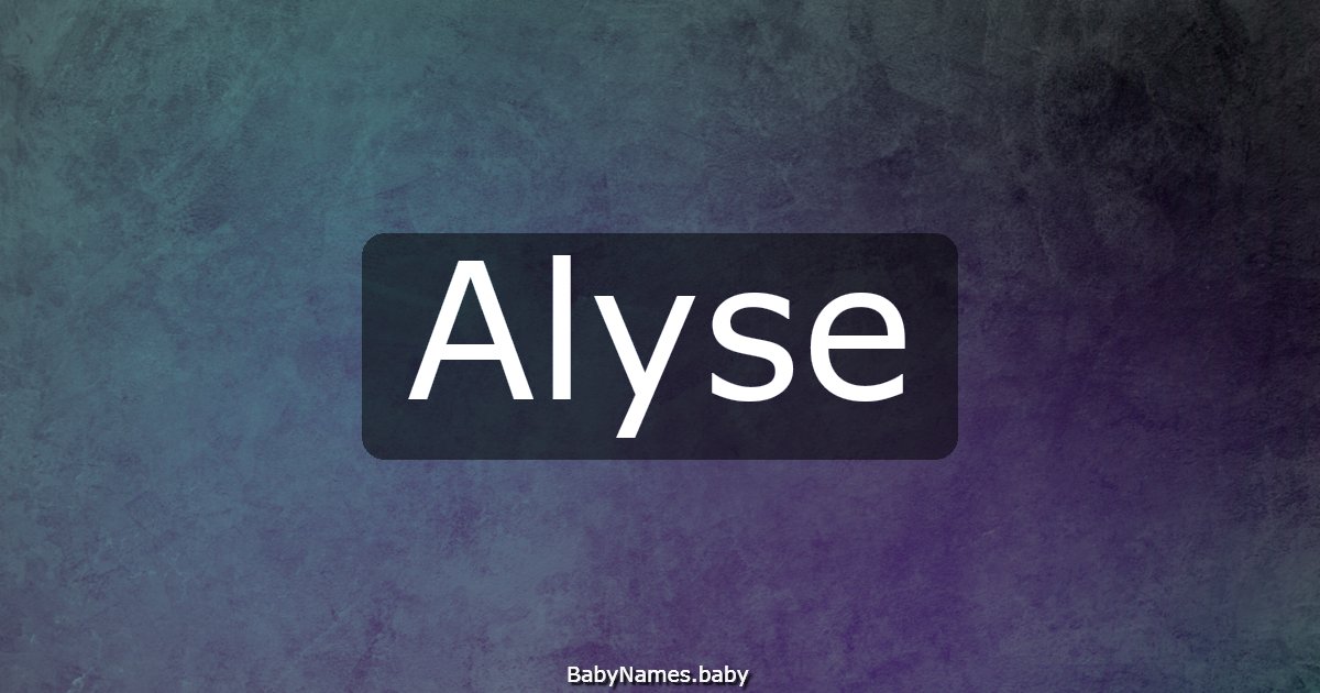 Alyse