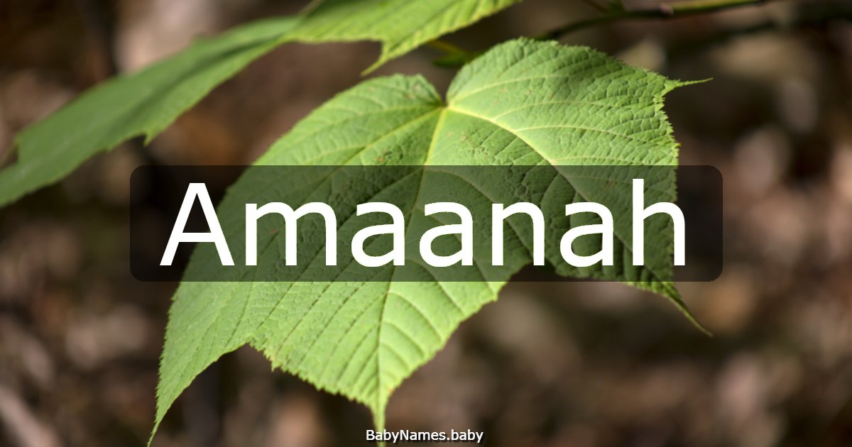 Amaanah