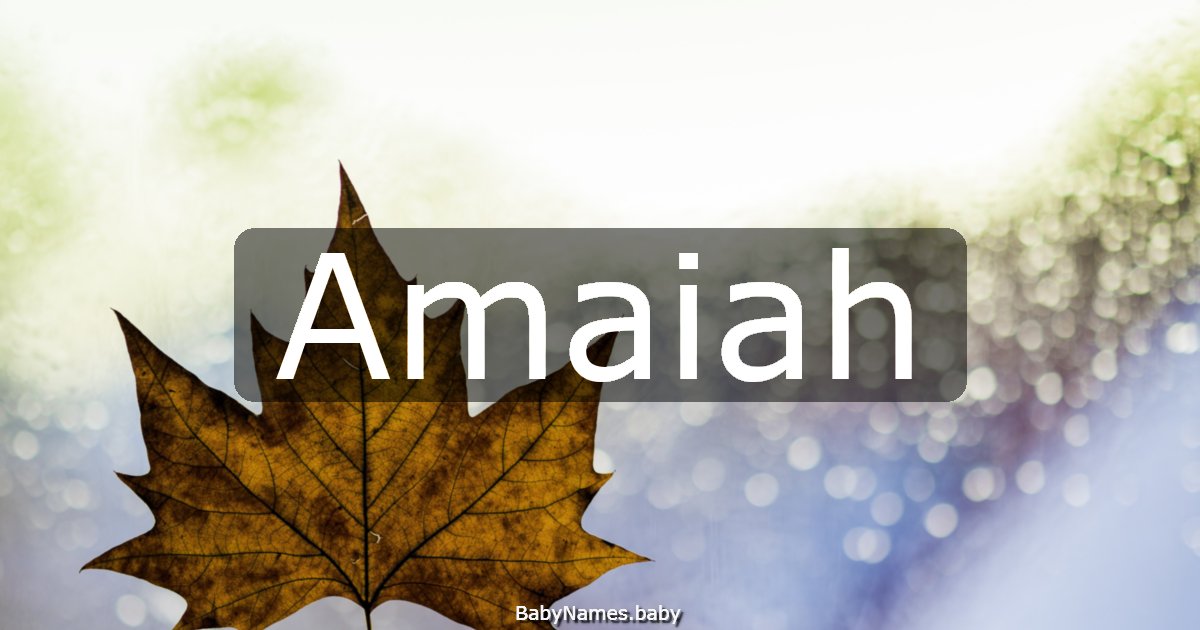 Amaiah
